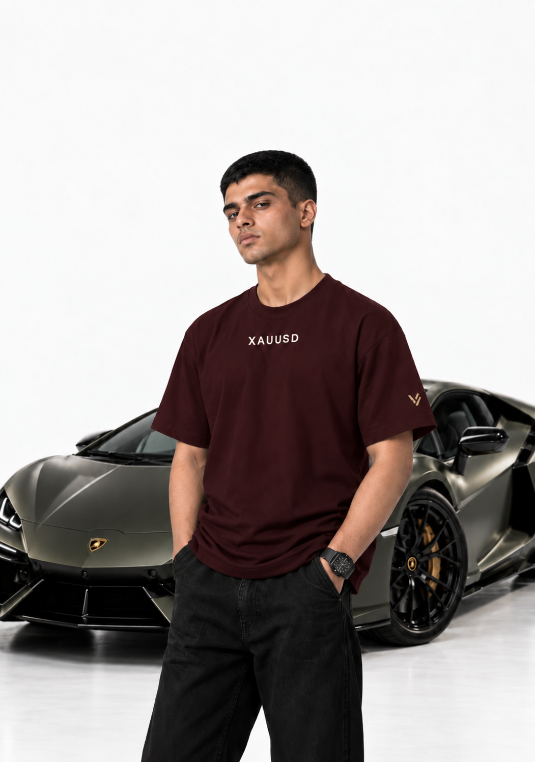 VELVONE - Aurum Terry Oversized Tee Dark