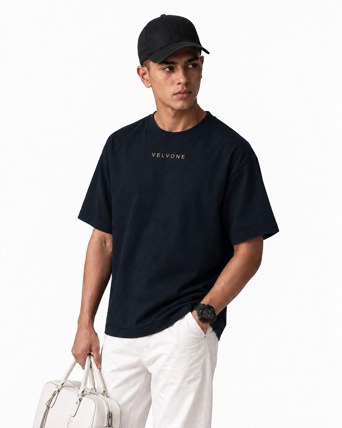VELVONE - Essential Terry Oversized Tee Dark