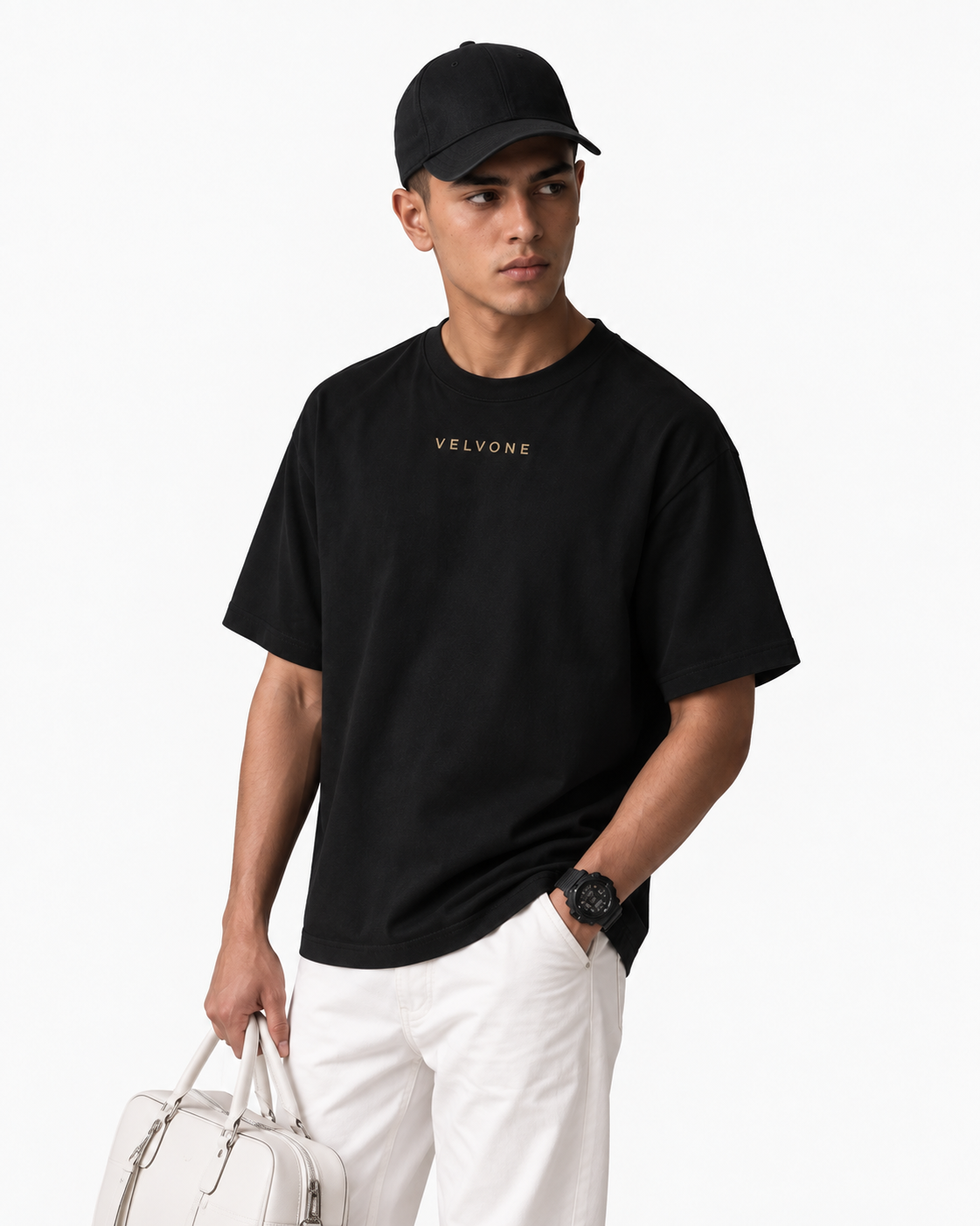 VELVONE - Essential Terry Oversized Tee Dark