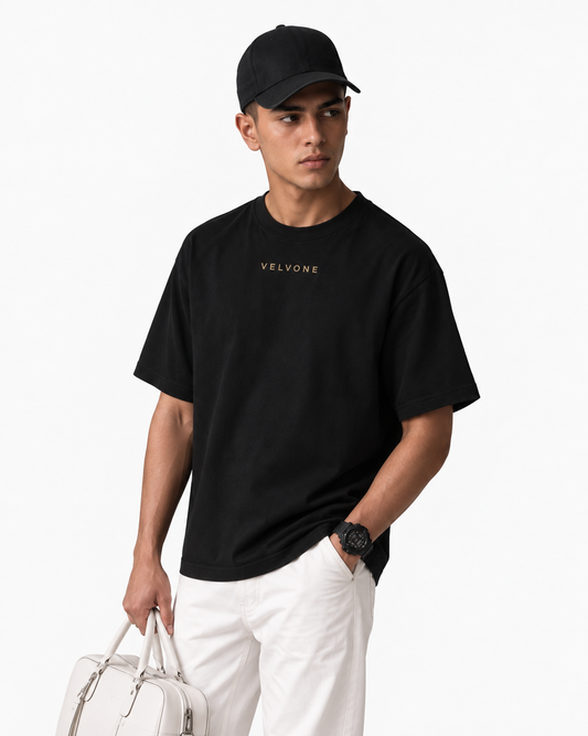 VELVONE - Essential Terry Oversized Tee Dark