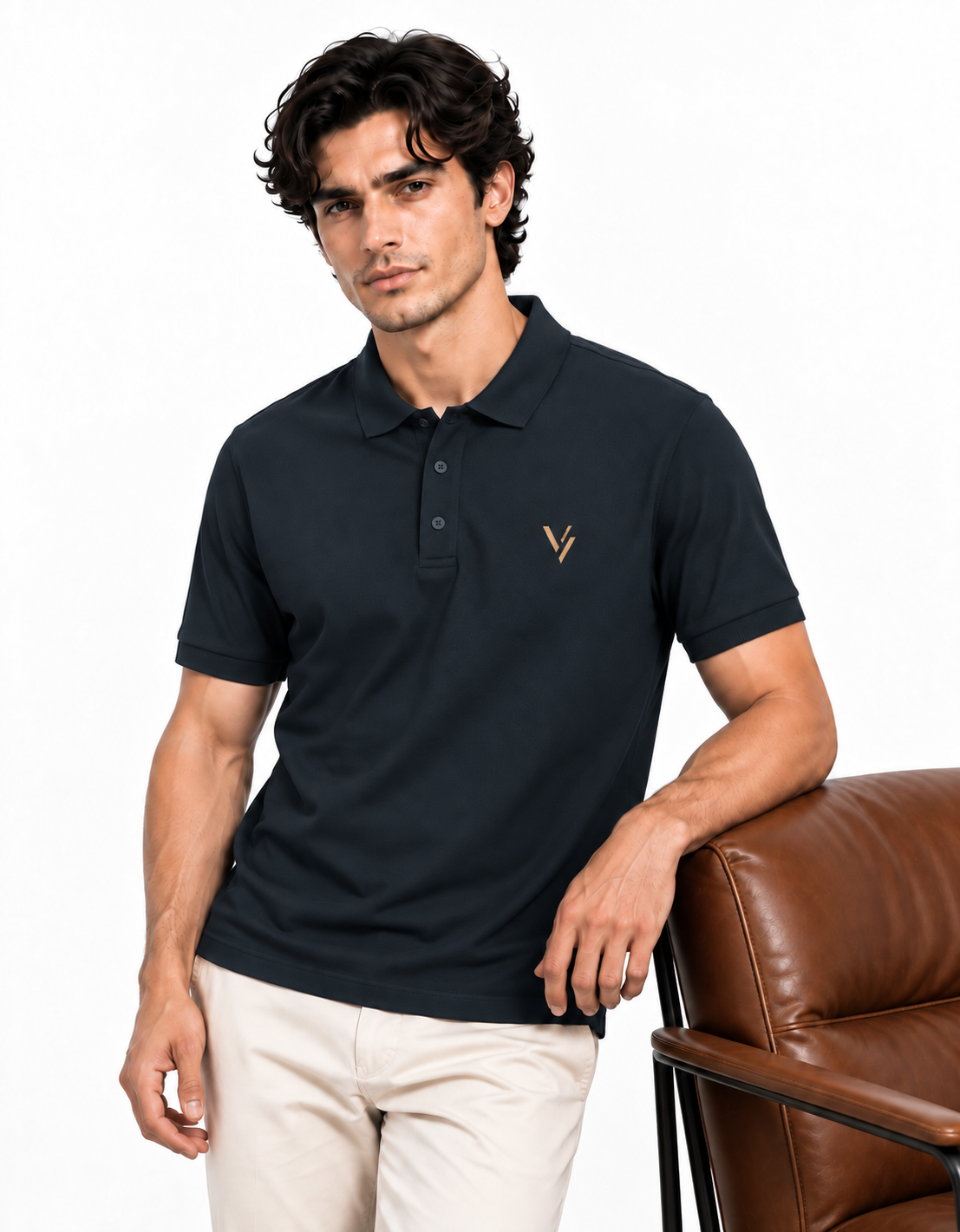 VELVONE — V Signature Polo Dark
