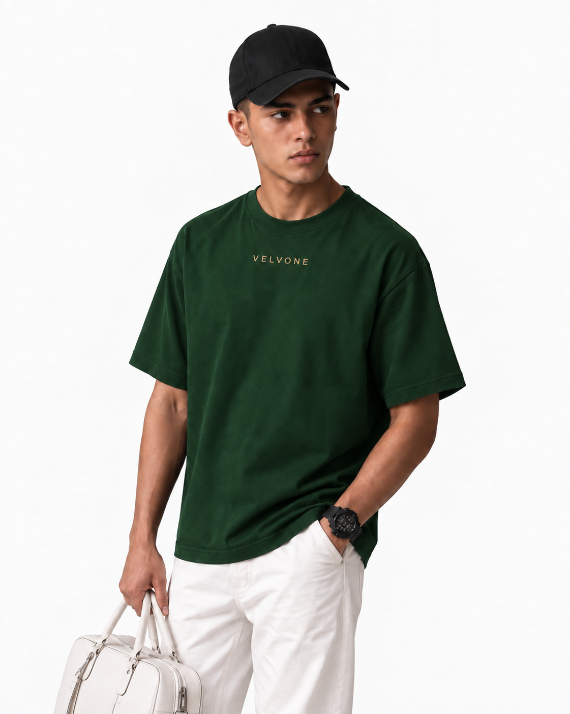 VELVONE - Essential Terry Oversized Tee Dark