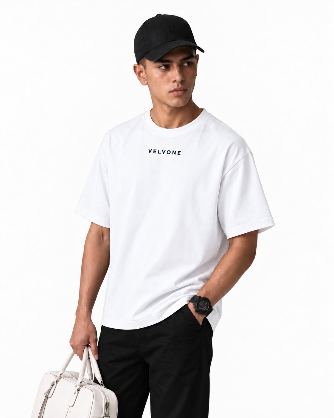 VELVONE - Essential Terry Oversized Tee Light
