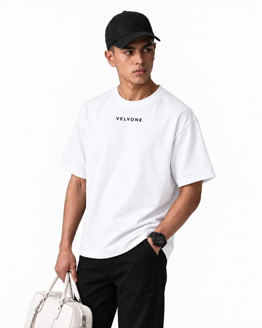 VELVONE - Essential Terry Oversized Tee Light