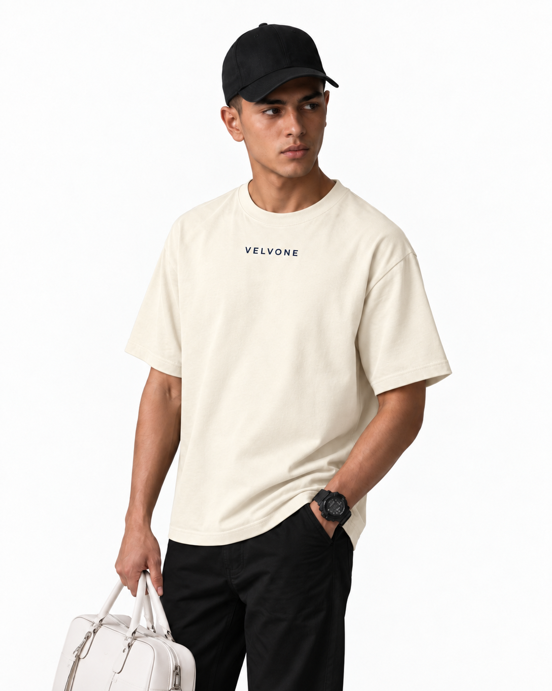 VELVONE - Essential Terry Oversized Tee Light