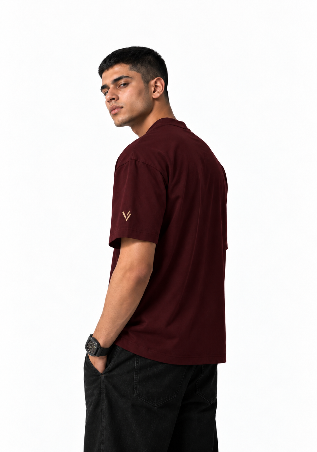 VELVONE - Aurum Terry Oversized Tee Dark