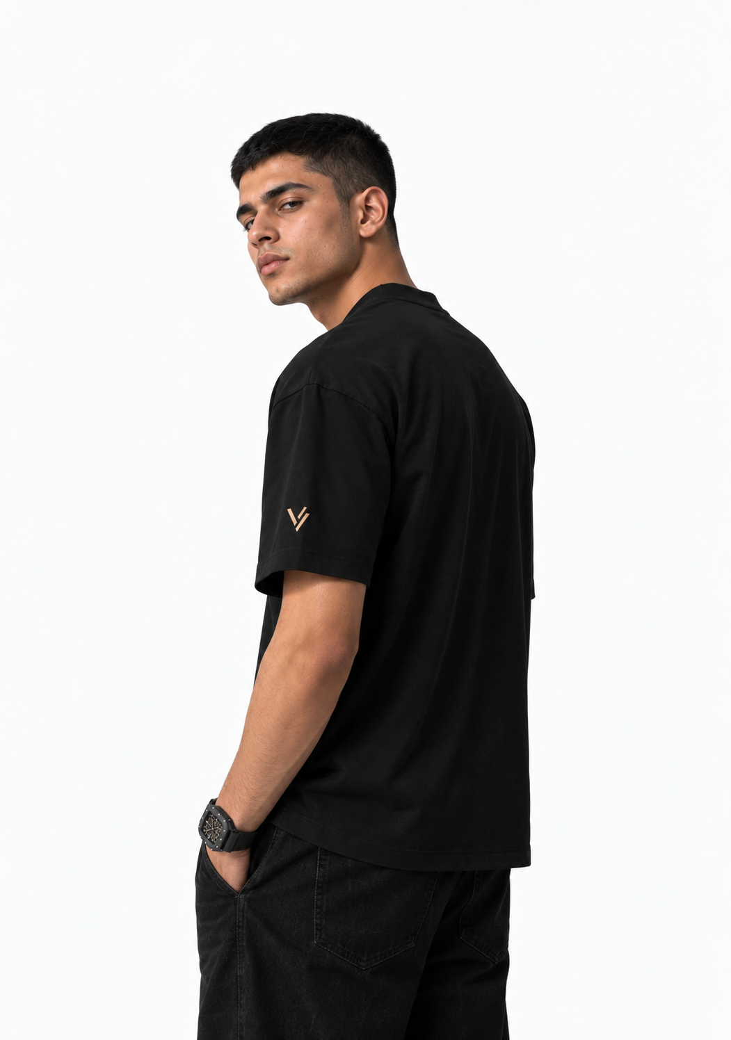 VELVONE - Aurum Terry Oversized Tee Dark