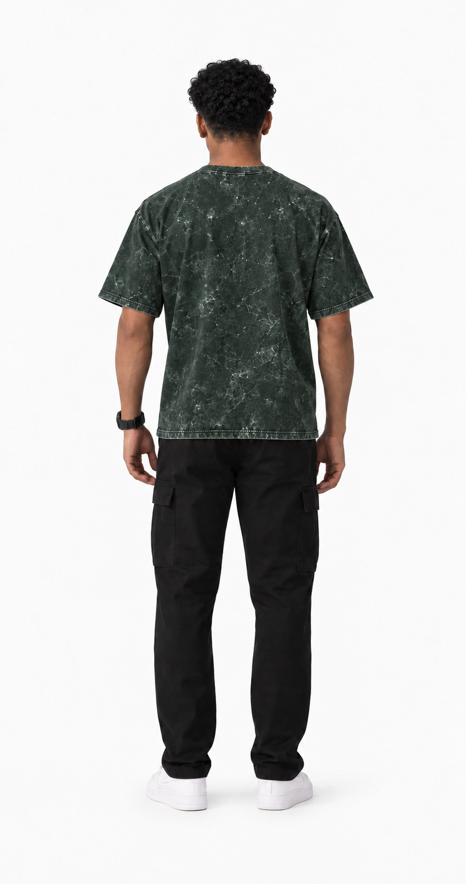 VELVONE -  Obsidian Acid Wash Oversized Tee