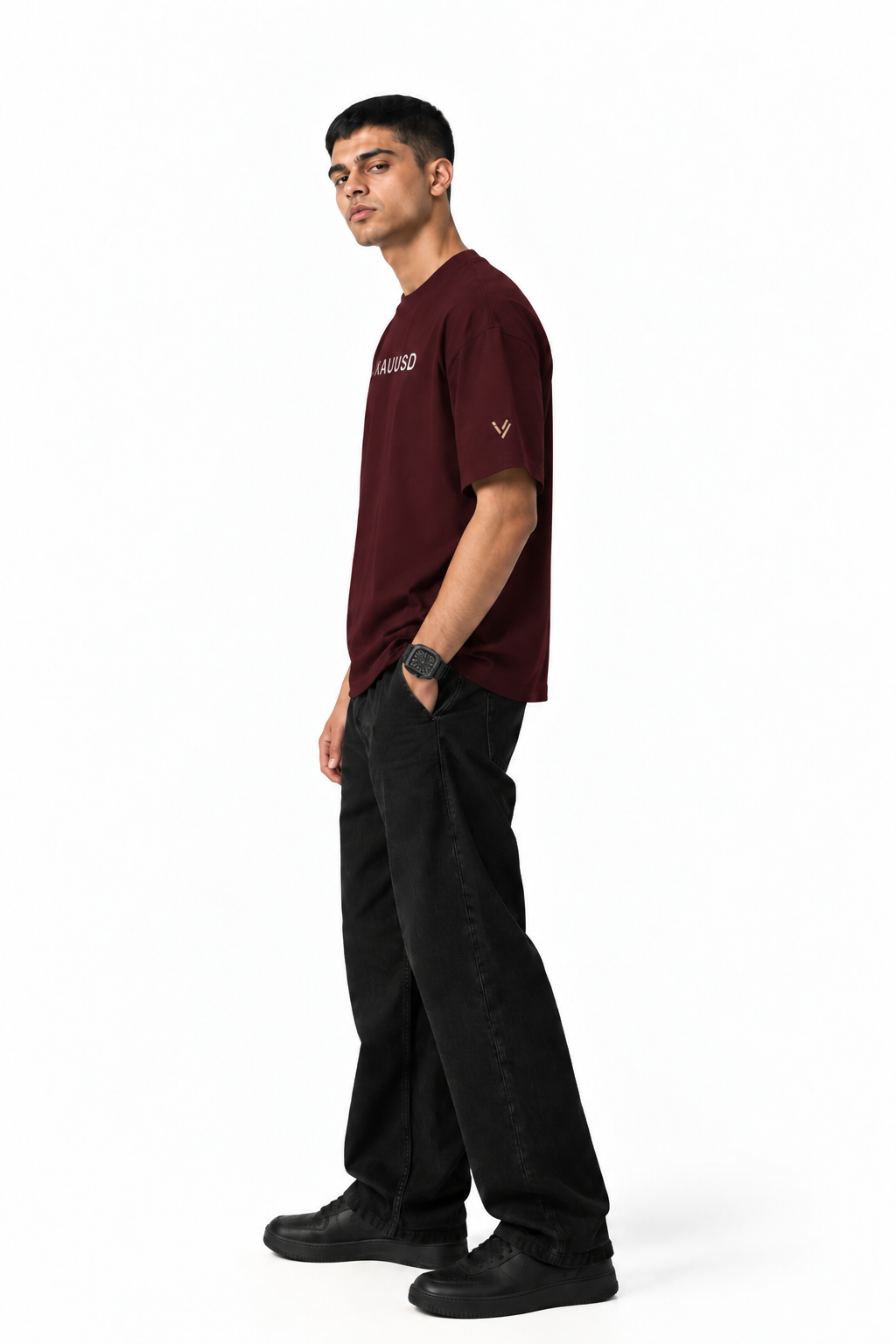 VELVONE - Aurum Terry Oversized Tee Dark