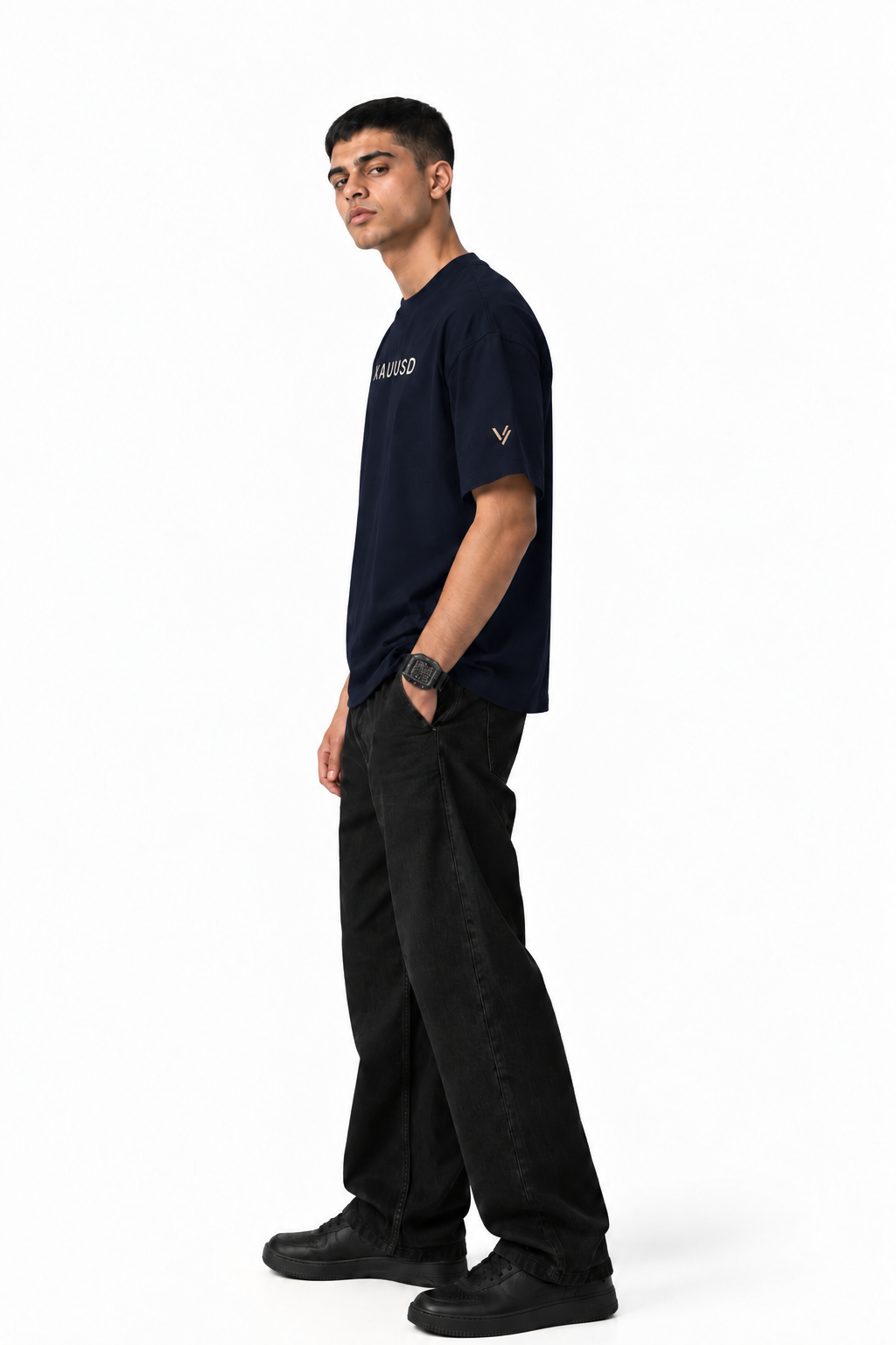 VELVONE - Aurum Terry Oversized Tee Dark
