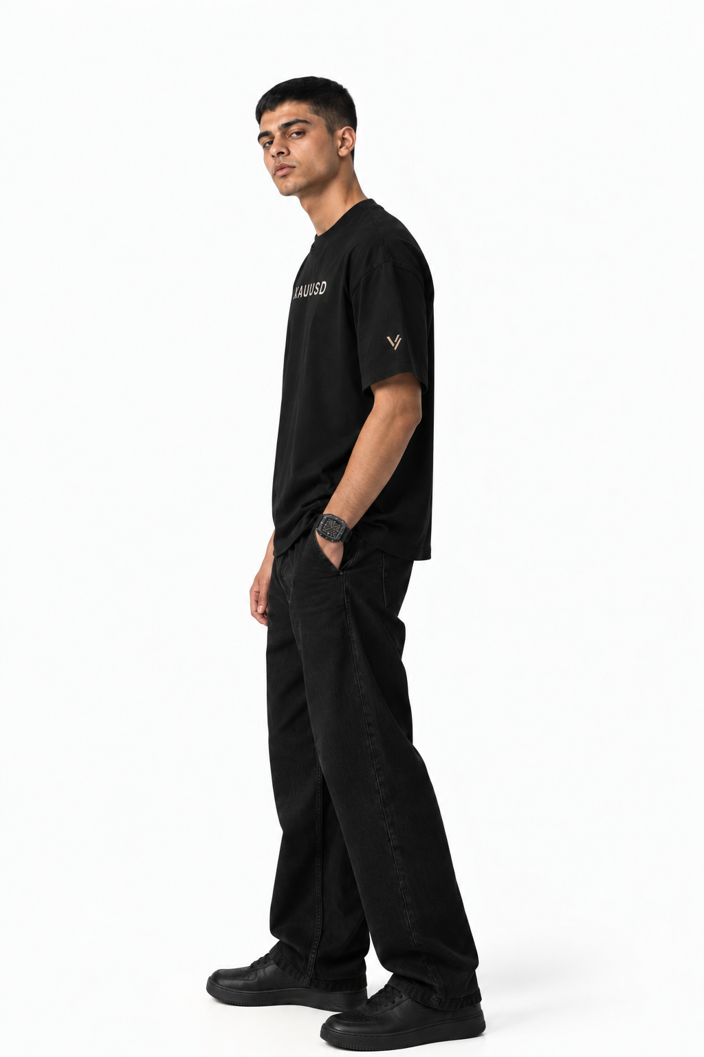VELVONE - Aurum Terry Oversized Tee Dark