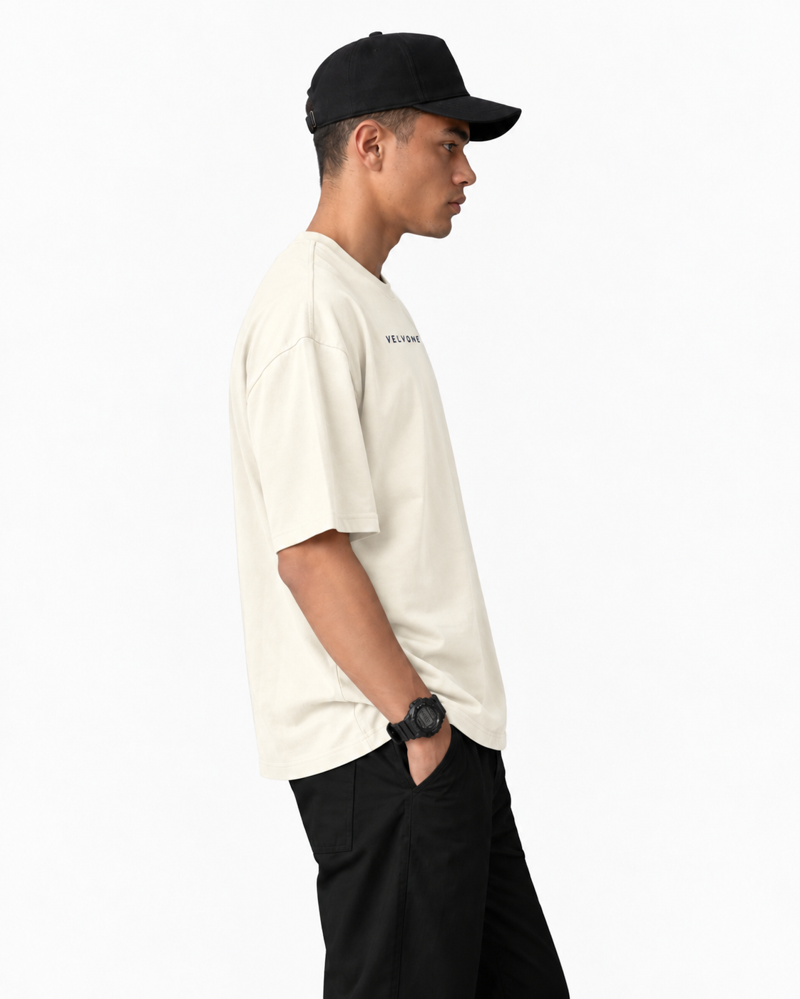 VELVONE - Essential Terry Oversized Tee Light